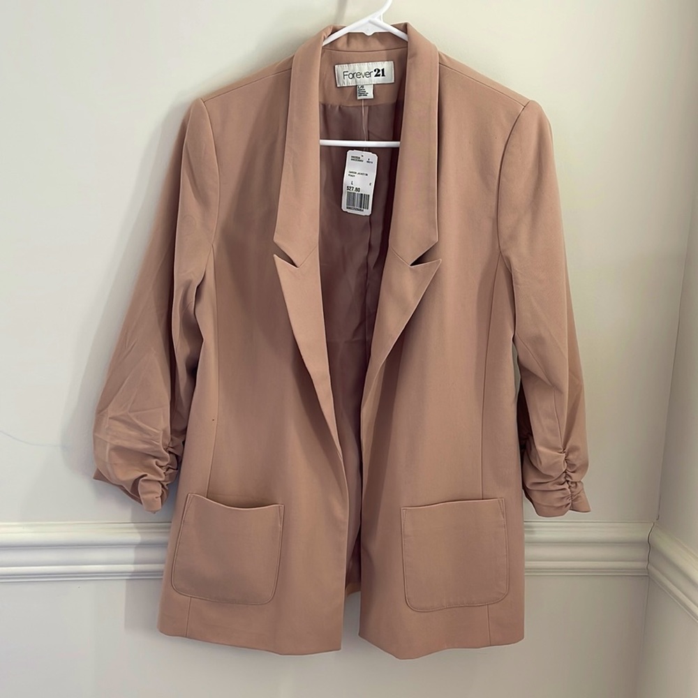 Forever 21 Light Pink "Dusty Rose" Blazer Size Large